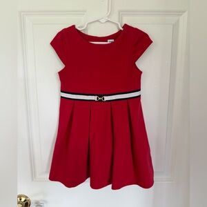 Janie and Jack Red A-Line Casual Dress with Cap Sleeves - Size 3t